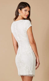 Cap Sleeves Sheath Dress